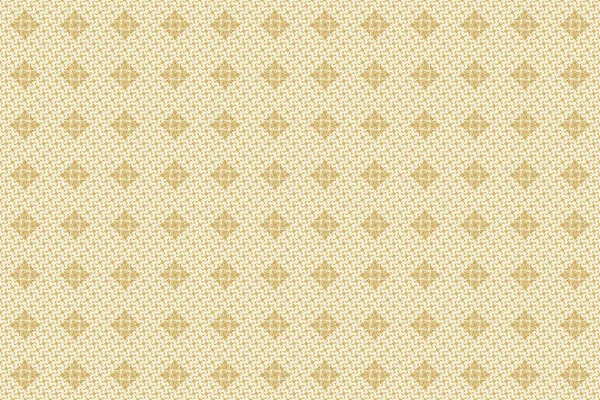 Raster gold star pattern, star decorations, golden grid on a beige background. Luxury gold seamless pattern with stars.