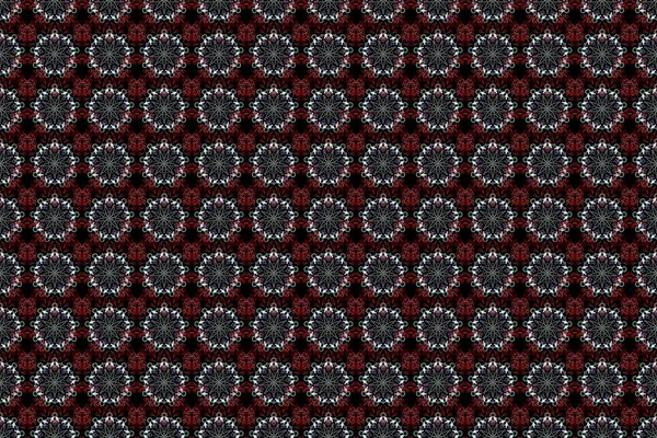 Red Blue Vintage Baroque Ornament Retro Seamless Pattern Antique Style — Stock Photo, Image