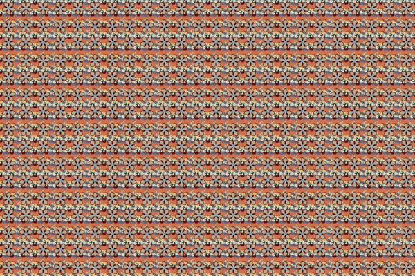 Растертый Узор Кожуры Мелкими Цветочными Бутонами Бесшовный Цвет Фона Коричневом — стоковое фото