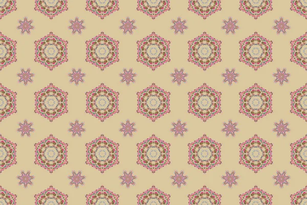 Templates Carpets Textiles Wallpaper Any Surface Raster Seamless Pattern Pink — Stock Photo, Image