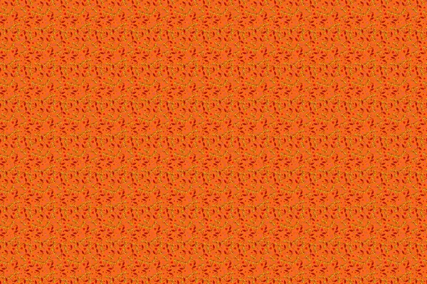 Raster Seamless Floral Pattern Orange Red Yellow Cherry Watercolor Effect — Stock Photo, Image