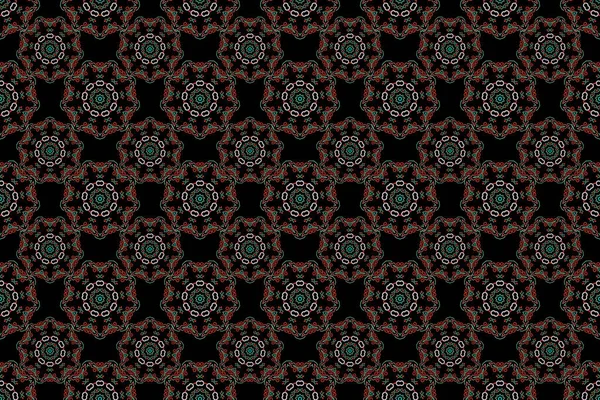 Абстрактний Стиль Арабському Стилі Червона Рожева Текстура Чорному Тлі Графічний — стокове фото