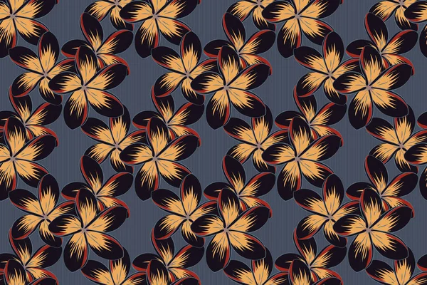 Цветовой Бесшовный Цветочный Растровый Узор — стоковое фото