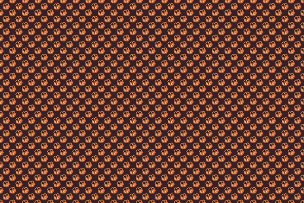 Rastrová Ilustrace Bezešvé Vzor Roztomilými Kosmu Květiny Oranžové Černé Hnědé — Stock fotografie