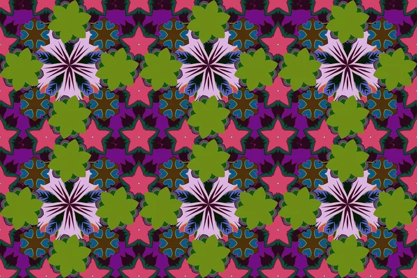 Color Seamless Floral Raster Pattern — Stock Photo, Image