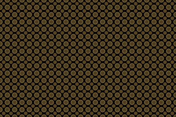 Black and gold seamless pattern. Abstract geometric modern background. Art deco style. Texture of gold foil. Polka dots, confetti. Raster illustration. Shiny backdrop.