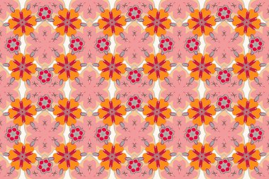 Soyut klasik kusursuz desen. Klasik çiçek süsü..