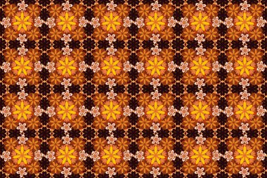 Turuncu, kahverengi ve sarı renkli suluboya desenler. Raster romantik arka plan web sayfaları, düğün davetiyeleri, tekstil, duvar kağıdı.