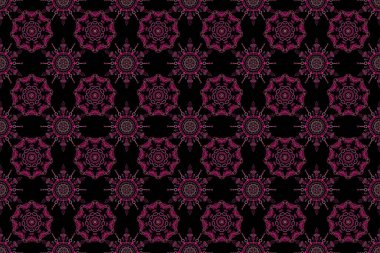 Magenta klasik barok süsü. Dekoratif tasarım unsuru filigran hat sanatı. Retro pürüzsüz desenli antika akanthus.