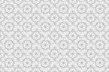 Siyah beyaz unsurları olan lüks bir eskiz. Pırıl pırıl parlayan desen.