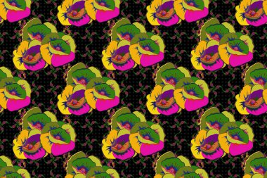 Renksiz çiçeksiz raster deseni.