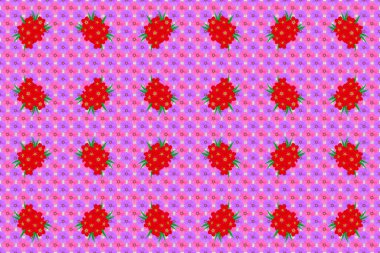 Çiçek izi. Raster Cosmos çiçek desenini tekrarlıyor. Gri bir arka planda, modern, çiçekli, pürüzsüz desen..