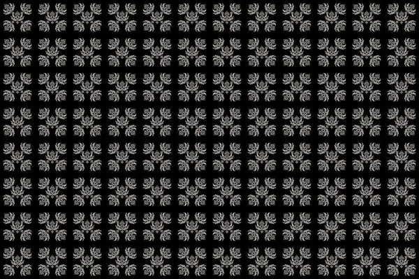 Abstract Grijze Elementen Een Zwarte Achtergrond Raster Glanzend Metalen Oppervlak — Stockfoto