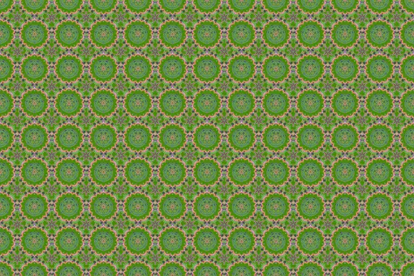 Fondo Verde Abstracto Con Adorno Geométrico Multicolor Patrón Sin Costuras —  Fotos de Stock