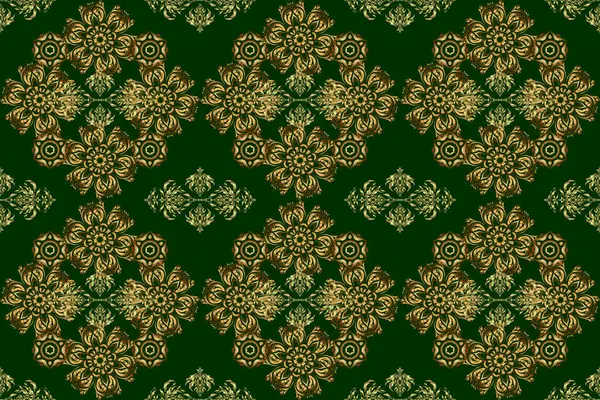 Zielone Tło Błyszczące Tło Raster Luksusowe Zielone Tło Złotymi Elementami — Zdjęcie stockowe