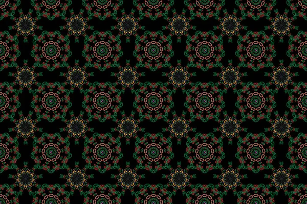 Green Texture Black Background Graphic Modern Pattern Seamless Raster Background — Stock Photo, Image