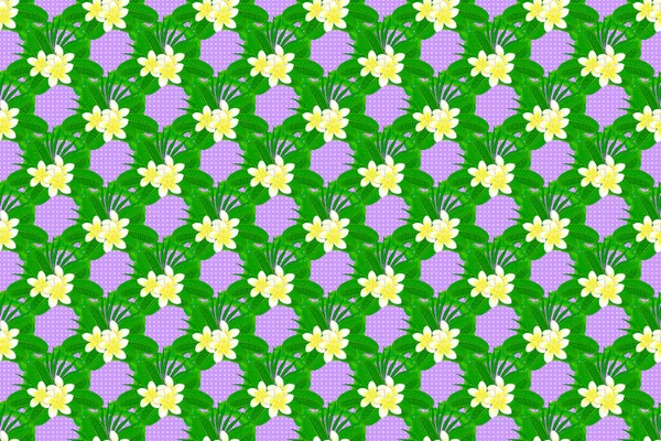 Ilustração Mais Rápida Padrão Floral Sem Costura Fundo Violeta Com — Fotografia de Stock