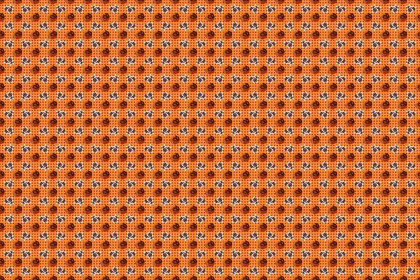 Bezešvé Pozadí Vzor Dekorativní Mák Květiny Listy Oranžové Červené Růžové — Stock fotografie