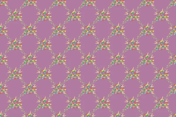 Color Seamless Floral Raster Pattern — Stock Photo, Image