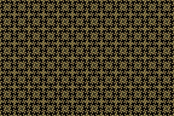 Χρυσή Απρόσκοπτη Μοτίβο Μαύρο Φόντο Raster Πολυτελείας Χρυσό Μοτίβο — Φωτογραφία Αρχείου