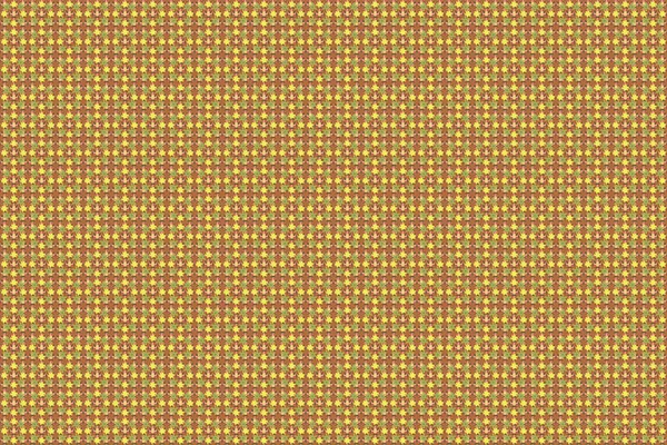 Vintage Seamless Pattern Brown Orange Yellow Colors Hand Written Flowers — Stock Photo, Image
