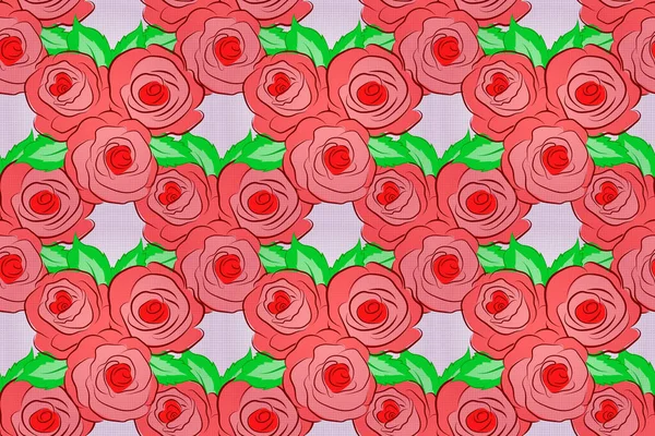 Ilustração Mais Rápida Fundo Sem Costura Abstrato Com Rosas Rosa — Fotografia de Stock