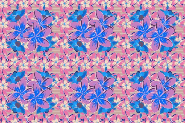 Aquarell Nahtloses Muster Mit Plumeria Blüten Schöne Muster Für Dekoration — Stockfoto