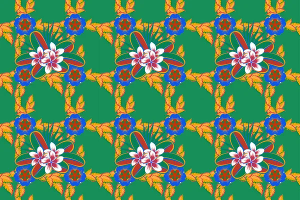 Color Seamless Floral Raster Pattern — Stock Photo, Image