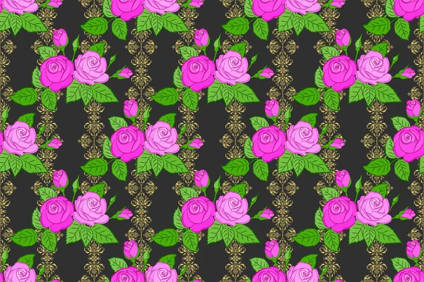 Raster Romantischer Hintergrund Für Webseiten Hochzeitseinladungen Textilien Tapeten Aquarell Rosenblüten — Stockfoto