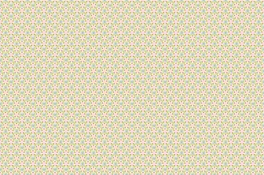 Raster grafik baskısı. Küçük çiçeksiz desen. Beyaz, yeşil ve bej renkli narin küçük çiçekler..