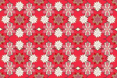 Eski bir çiçek süsü. Soyut klasik dikişsiz desen.