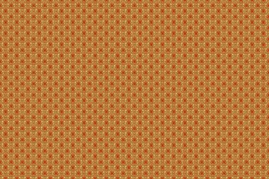 Kahverengi arka planda pürüzsüz altın elementler deseni.