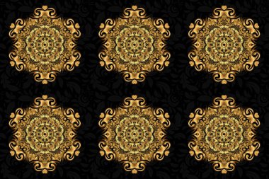 Kusursuz desenli, siyah arka planda parlak parlak yıldızlı. Paket, duvar kağıtları, arka plan ve albüm için. Mutlu Noeller, Mutlu yıllar ürünleri.