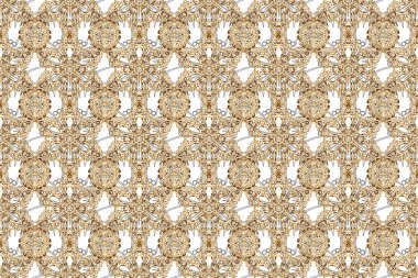 Raster 'ın parlak arka planı. Altın folyo dokusu. Art deco tarzı. Altın halkalar kusursuz desen. Arkaplanda soyut altın geometrik modern tasarım.