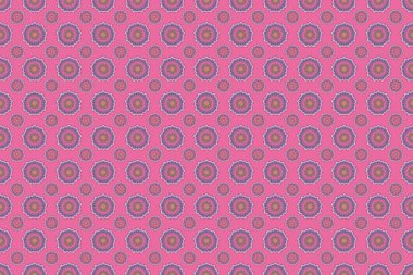 Zarif, renkli arka plan dokuması açık. Renkli buklelerin kusursuz deseni. Harika danteller, stilize çiçekler, şal desenleri. Pembe bir arkaplanda doğu tarzı arabesk.