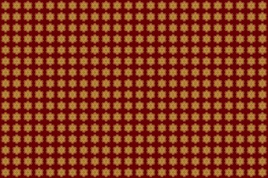 Mandala ile sunum. Kırmızı arka planda altın yerleşim. Broşür broşürü, broşür kapağı katalog dergisi ya da yıllık rapor için modern raster taslağı. İş, bilim ve teknoloji tasarım kitabı düzeni