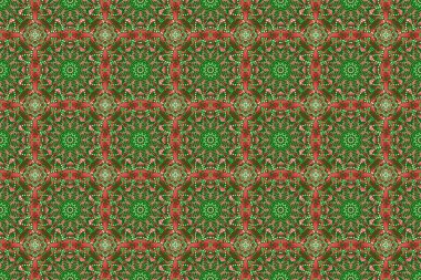 Kar taneleri, pembe, yeşil ve sarı renkli kar taneleri. Güzel soyut tasarım. Kar yağan stok raster çizimi.