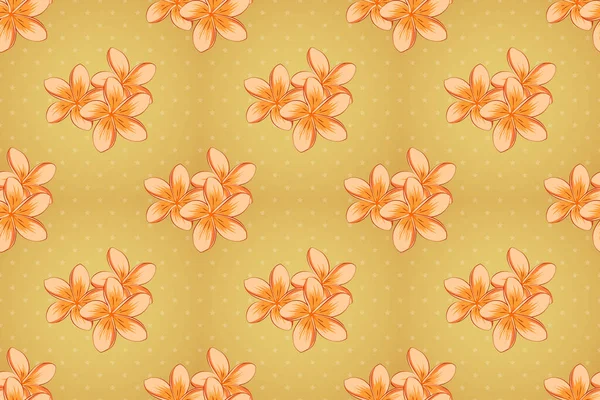 Exquisite Pattern Plumeria Flowers Vintage Style Seamless Pattern Plumeria Flowers — Stock Photo, Image