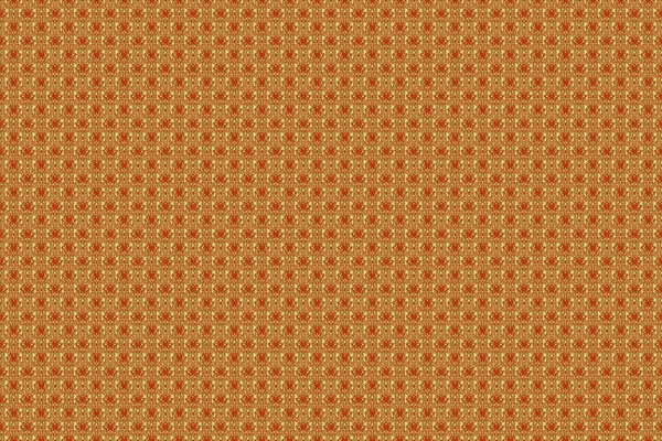 Nahtloses Muster Aus Rastergoldenen Elementen Auf Braunem Hintergrund — Stockfoto