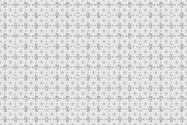 Figura Fundo Silhueta Cores Preto Branco Delinear Flores Padrão Ornamento — Fotografia de Stock