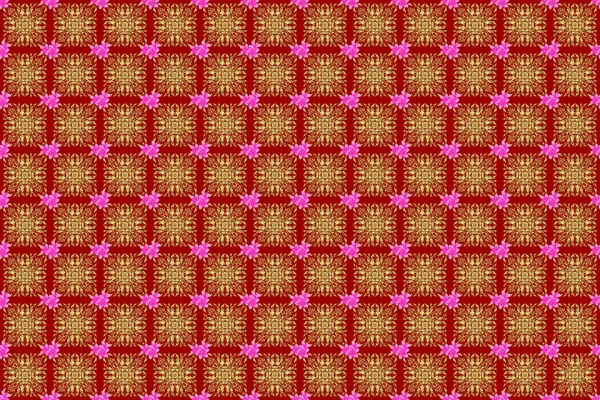 Color seamless floral raster pattern illustration.