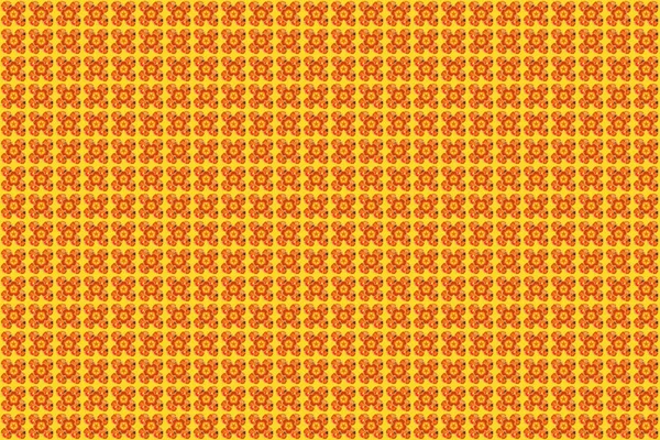 Винтажный Бесшовный Рисунок Желтом Оранжевом Коричневом Цветах Ручные Растровые Космос — стоковое фото