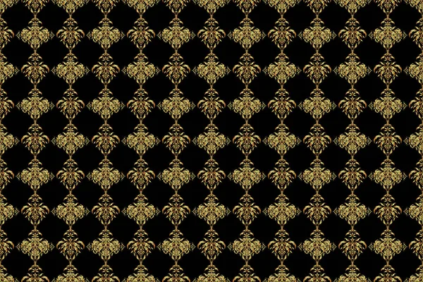 Raster Abstract Seamless Pattern Golden Geometrical Elements New Year 2018 — Stock Photo, Image