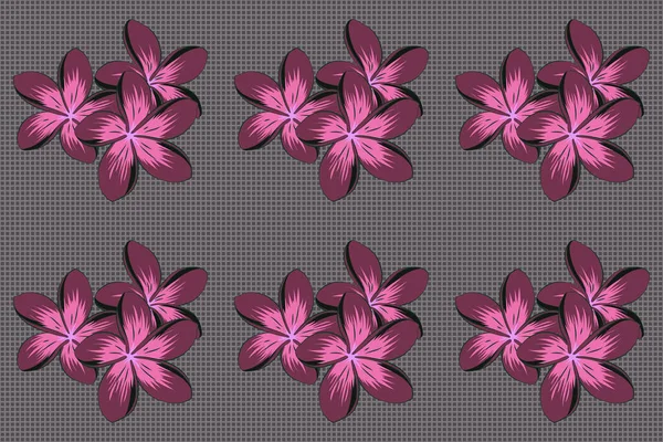 Ilustração Mais Rápida Padrão Floral Sem Costura Com Flores Plumeria — Fotografia de Stock