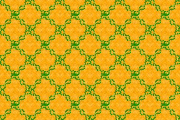 Romantisches Nahtloses Muster Mit Einem Aquarellstrauß Abstrakter Blumen Auf Gelbem — Stockfoto