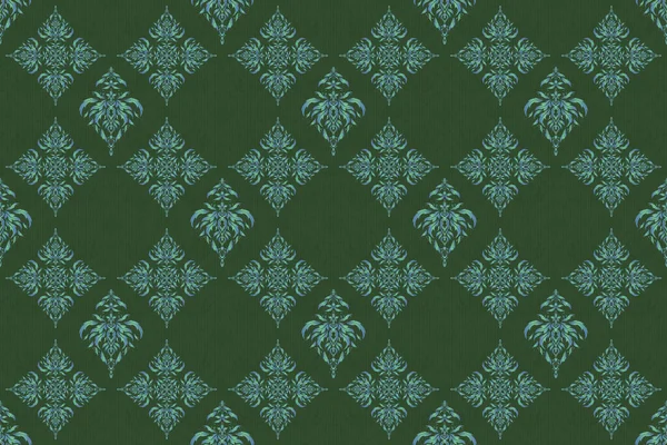 Raster Seamless Pattern Abstract Motley Ornament Green Blue Texture — Stock Photo, Image