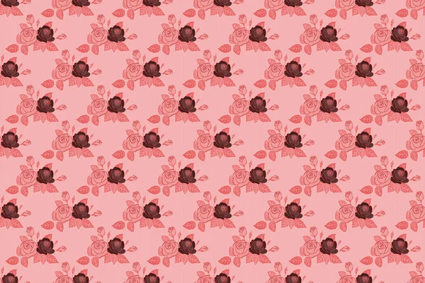 Eski bir çiçek süsü. Soyut klasik dikişsiz desen.