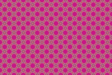 Raster illüstrasyonu. Damask arkaplan deseni kırmızı, yeşil ve mavi renklerde.