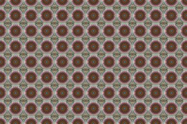 Çiçek süsü. Raster kusursuz bir geçmişi var. Renkli desenler antika.