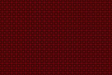 Soyut süslemeler, barok tarzında kusursuz desenler. Geleneksel klasik siyah ve kırmızı desen. Raster illüstrasyonu.